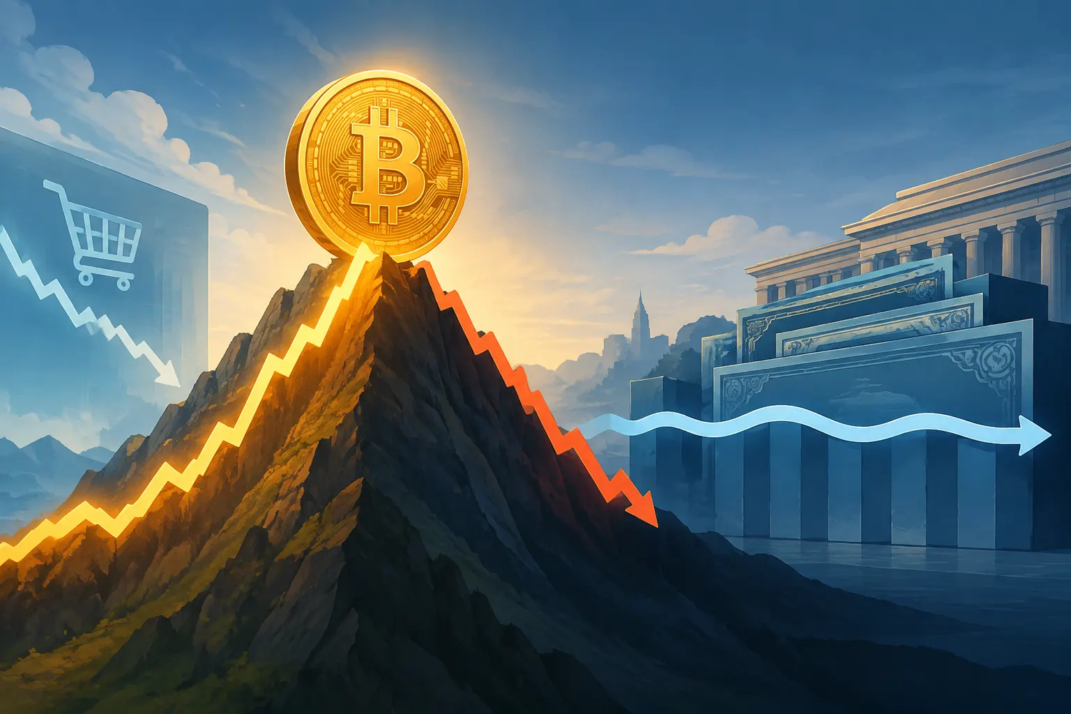 Bitcoin’s inflation-driven rise fades as bond yields hold firm